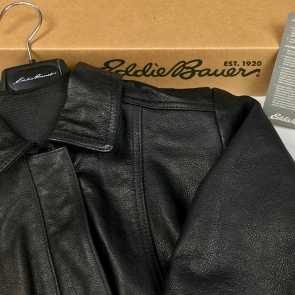 [SOLD] Eddie Bauer Tall Stine Leather Jacket | MT - Picture 5 of 7
